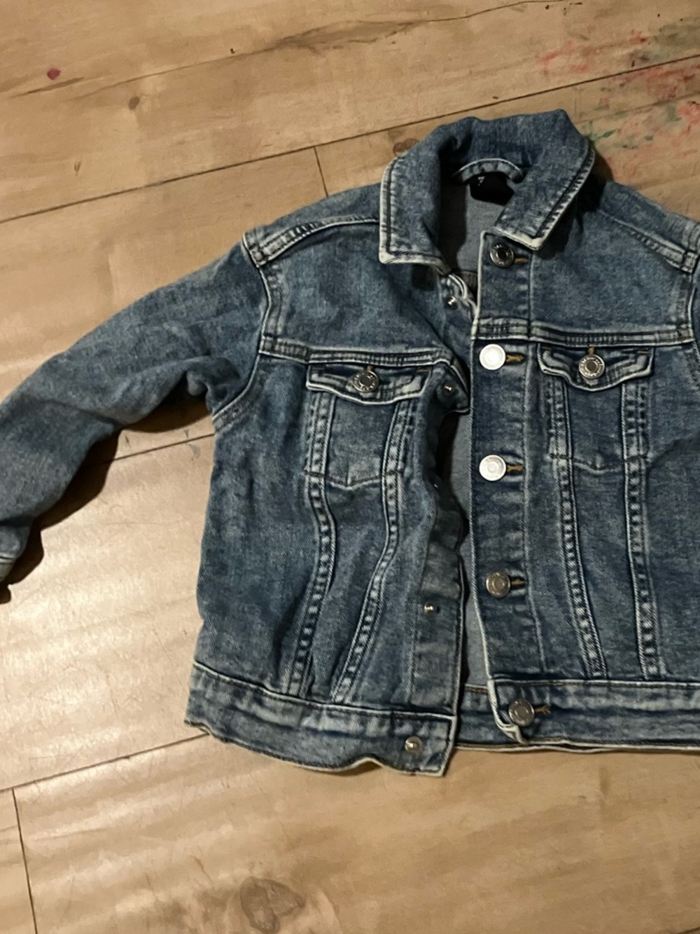 H&M Girls' Denim Jacket in Washed Blue
